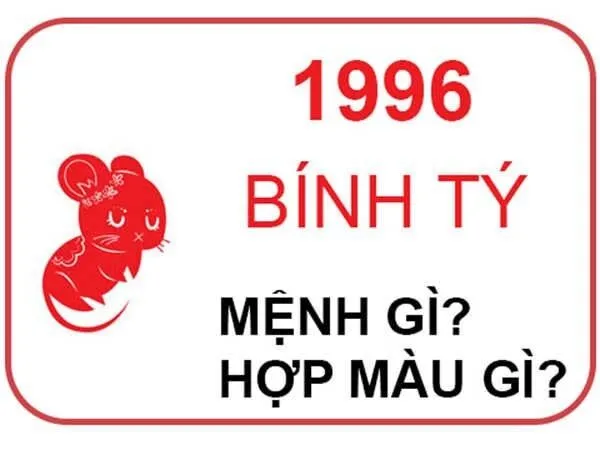 Sinh Năm 1996 Mệnh Gì?