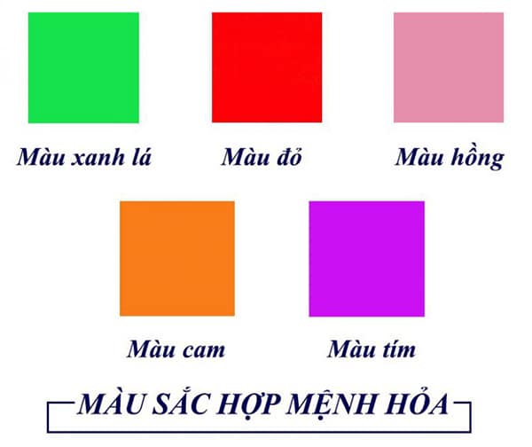 Mệnh hỏa hợp màu gì?